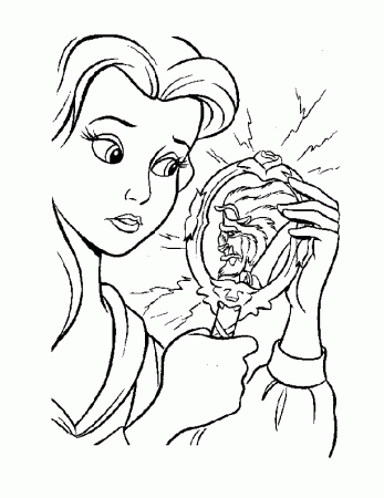 coloring pages - Cartoon » Beauty and the Beast (429) - Belle