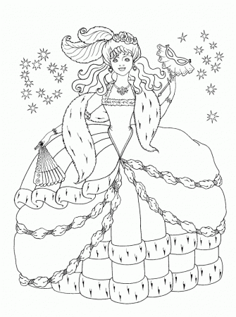 Free games for kids » Princesses coloring pages 2