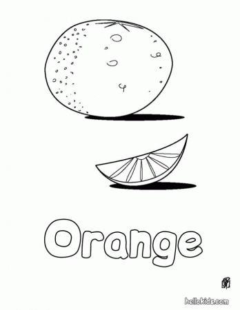 Color Orange Coloring Pages | 99coloring.com