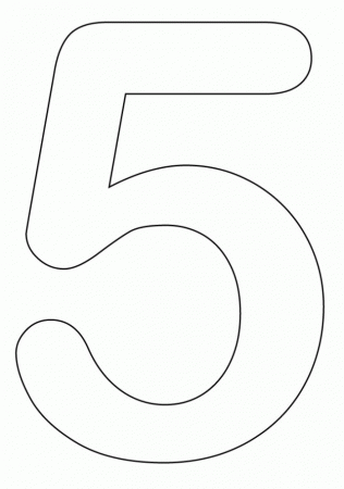 Printable coloring page of Number Five | Coloring Pages