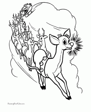 Rudolph bumble Colouring Pages