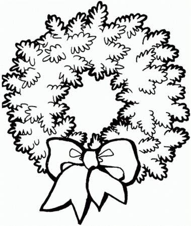 Download Free Coloring Pages For Christmas Wreath For Kids Or 