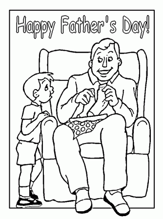 Fathers Day Coloring in Pages | Fathers Day Coloring