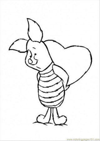 Coloring Pages Shy Face Of Piglet (Cartoons > Winnie The Pooh 