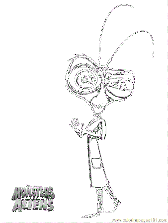 Coloring Pages Monsters Vs Aliens (2) (Cartoons > Monsters Inc 