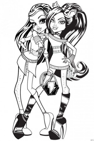 monster high draculaura and clawd coloring pages | Download free 