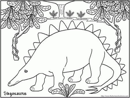 Stegosaurus Coloring Page - Free Coloring Pages For KidsFree 
