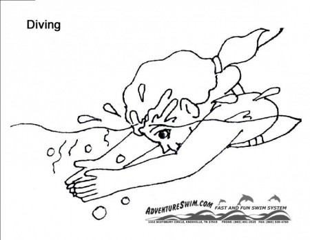 Swimming Coloring Page Adventure Swim Coloring Pages Kids 199751 
