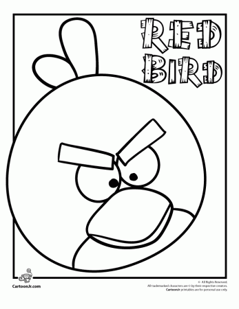Red bird Angry Birds Coloring Pages - Best Gift Ideas Blog Free 