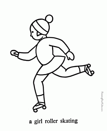 Skate coloring page for kids 031