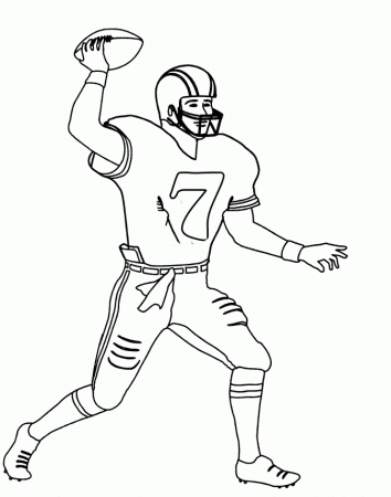 Player Number 4 NFL Football Coloring Pages - Football Coloring 
