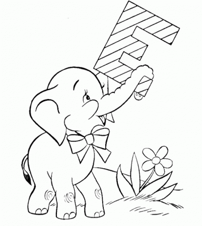 E For Baby Elephant Coloring Pages - Activity Coloring Coloring 