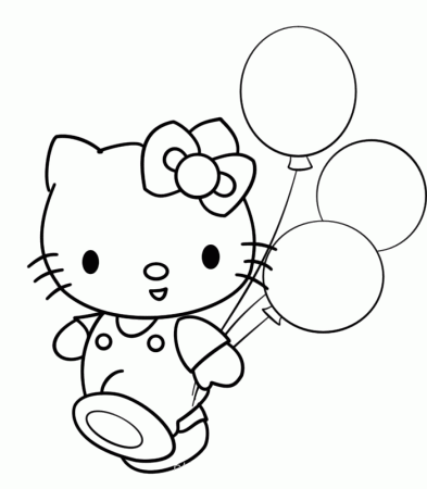 hawaii hello kitty Colouring Pages (page 2)