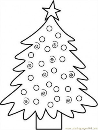 Coloring Pages Christmas Tree Coloring Page (Natural World > Trees 