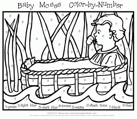 Free Printable Baby Moses Coloring Pages