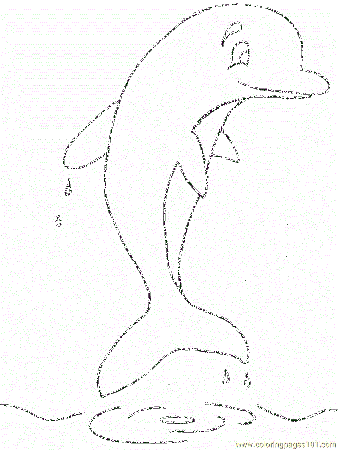 Coloring Pages Ocean-dolphin (Natural World > Oceans) - free 