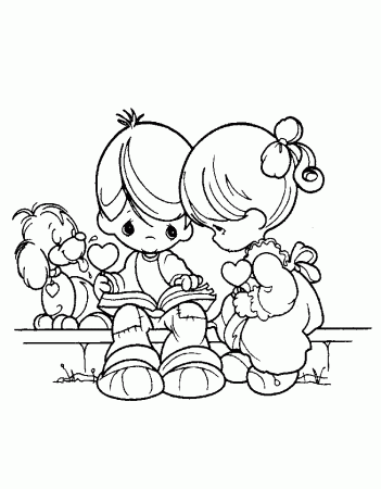 Cute Precious Moments Coloring Pages
