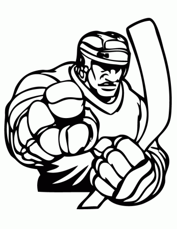 girl hockey player Colouring Pages (page 3)