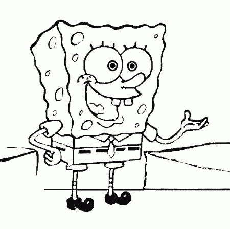 Spongebob talking coloring page