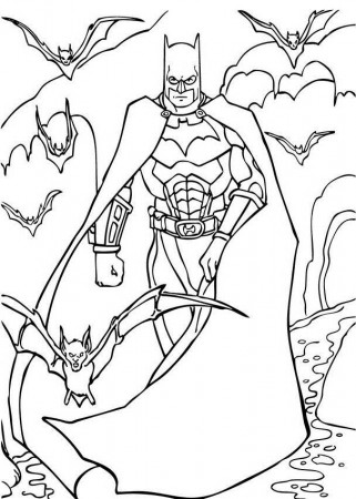 Free Batman Coloring Pages for Kindgarten - Superheroes Coloring 