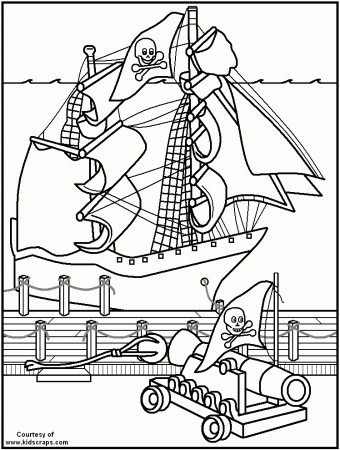 FREE Printable Pirate Coloring Pages - great for kids, teachers 