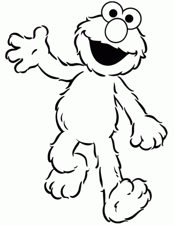 Cute Elmo Coloring Page | HM Coloring Pages