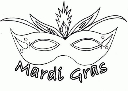 Mardi Gras Mask Coloring Pages For Kids - Mardi Gras Coloring 