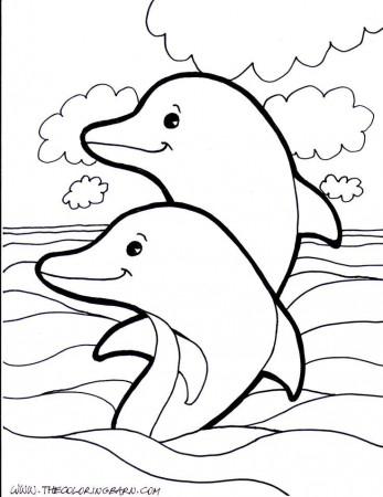 dolphin-coloring-pages | Coloring for the kids