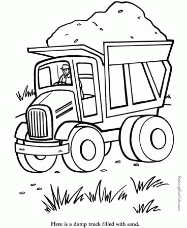 Printable dump truck coloring pages | Coloring Pages