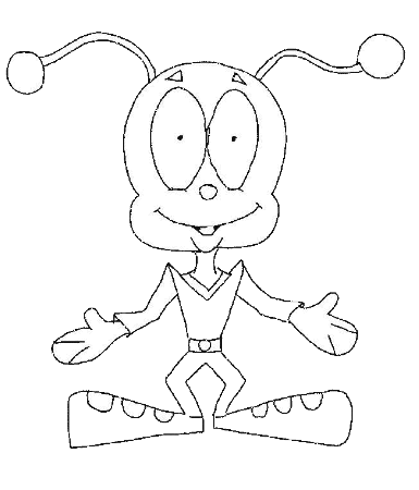 Free Printable Space alien coloring page | Coloring Pages