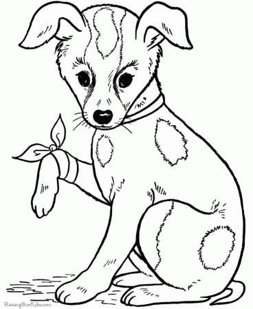 Free dog coloring page 007