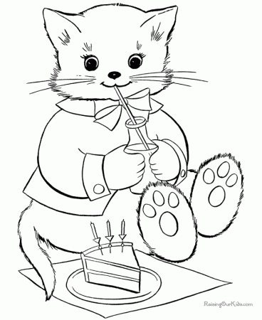 Animal Coloring Pages of Kittens