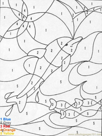 free printable coloring page In Color By Number Source – Mammals 