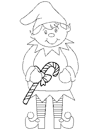 christmas elf coloring pages book