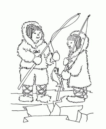 eskimo coloring sheets igloo pages