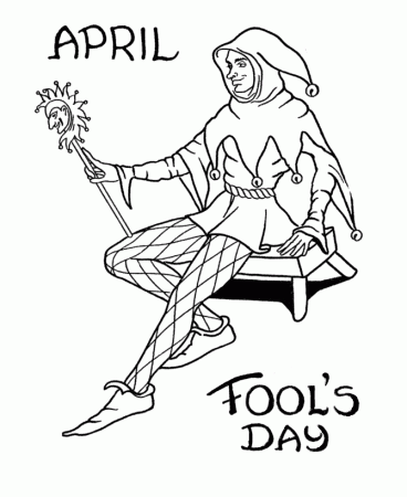 April Fool's Day Coloring Pages | Free printable Court Jester 