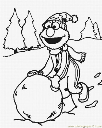 Coloring Pages Elmo Coloring Pages 6 Lrg (Cartoons > Elmo) - free 