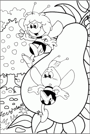 coloring books Maya the bee and Willy to print and free download