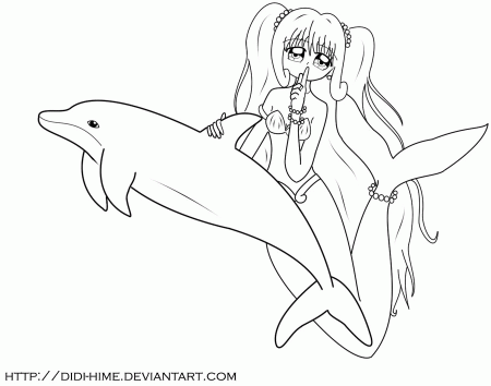 mermaid melody LUchia Colouring Pages