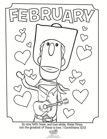 1 Corinthians February Coloring Page | Whats in the Bible