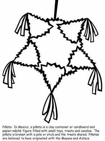 Pinata Coloring Page | Coloring Pages