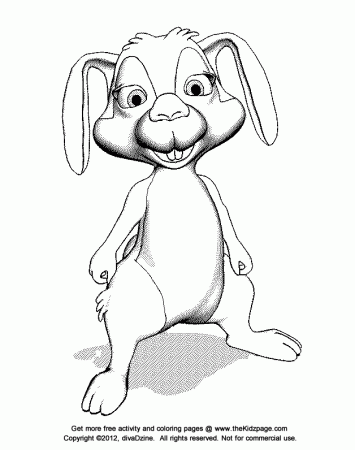 Easter Bunny/Rabbit - Free Coloring Pages for Kids - Printable 