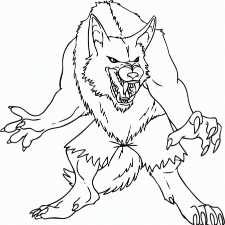 Zombie Demon Wolves Coloring Pages - Halloween Cartoon Coloring 