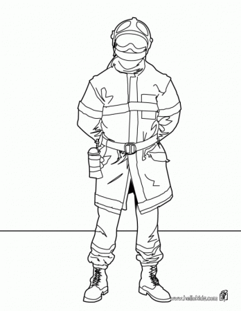 Halloween Fireman Coloring Page For Kids Fireman Coloring Pages 