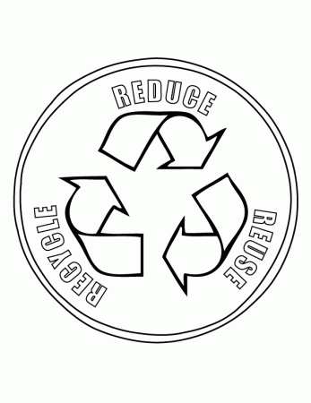 recycle sign Colouring Pages