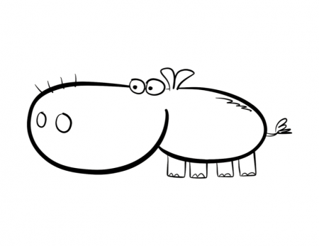Hippo coloring page | ColorDad