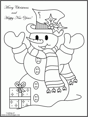Free Printable Christmas Snowman Coloring Pages