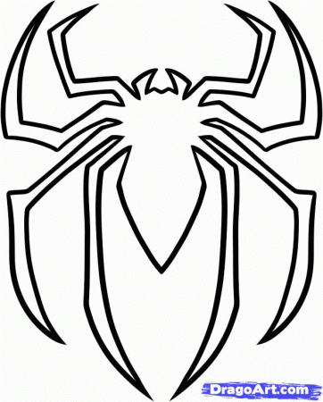 How to Draw the Spiderman Logo, Spiderman Symbol, Step by Step 