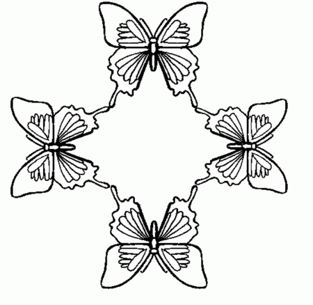 FREE Butterfly Coloring Pages: Butterfly Circle