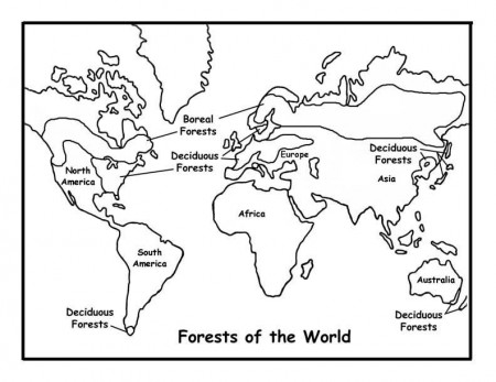 World Map Coloring Page | Coloring Pages